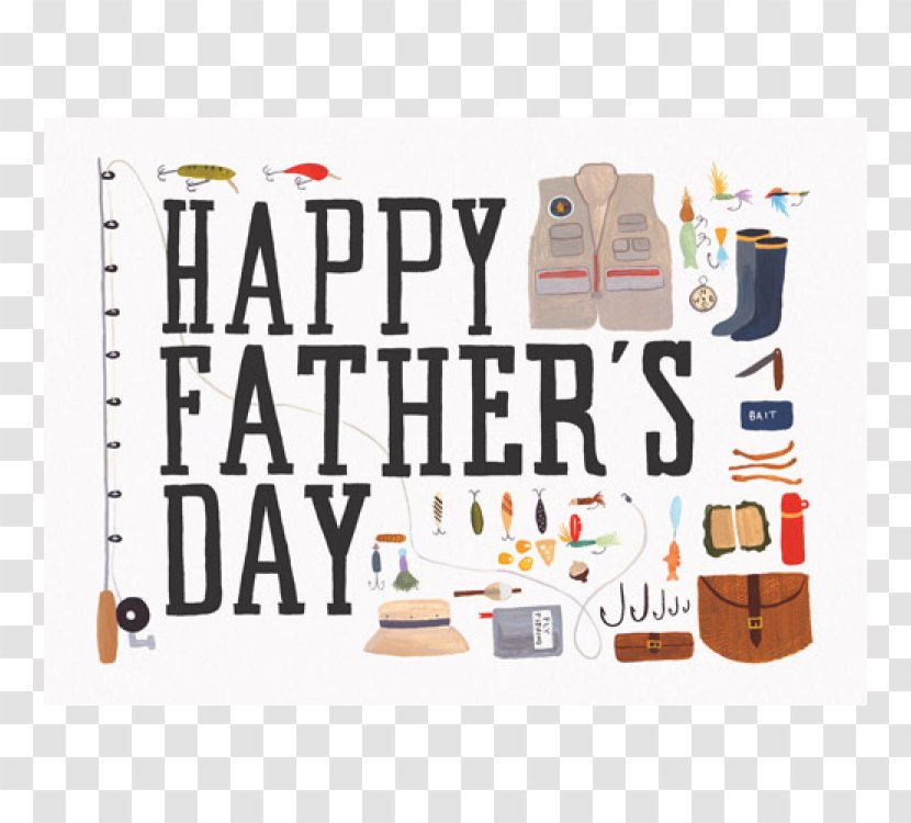 Brand Product Design Art Fishing - Happy Fathers Day Card Transparent PNG
