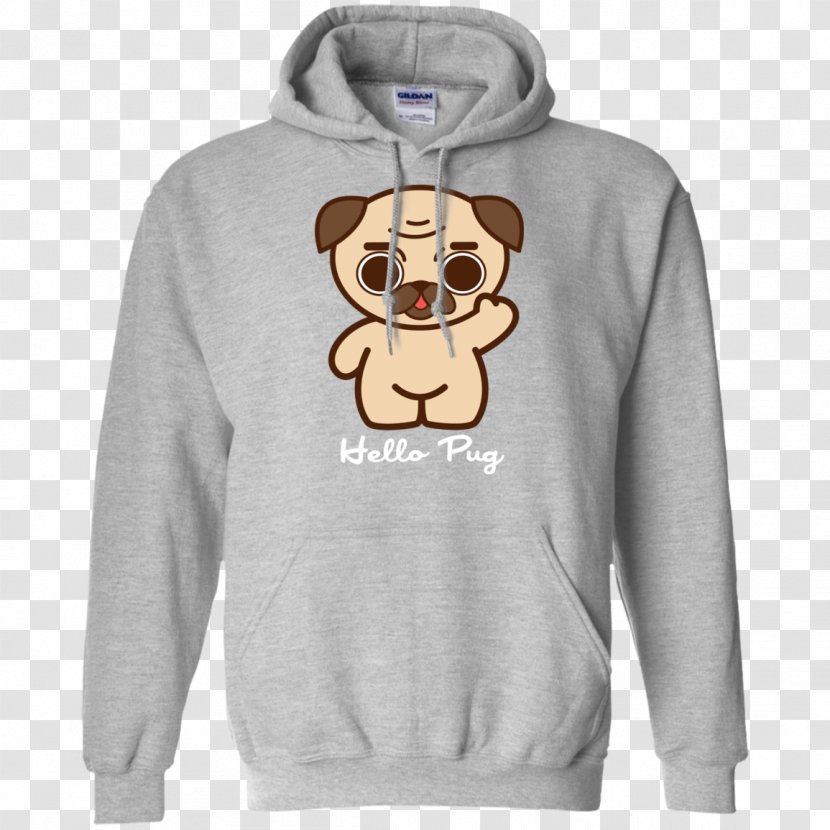 Hoodie T-shirt Sweater Clothing - Flower - Pug Dab Transparent PNG