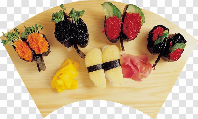 Sushi Japanese Cuisine Onigiri Seafood Sashimi - Image Transparent PNG