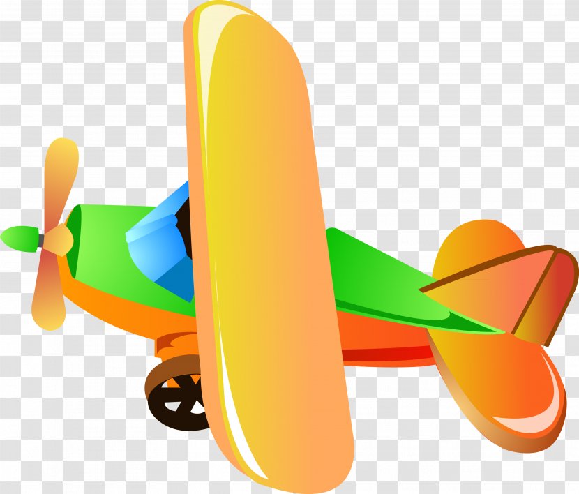 Airplane Aircraft Toy Drawing - Orange Transparent PNG