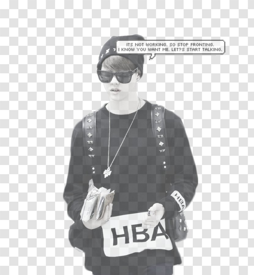 Mark Tuan GOT7 If You Do WINNER - Outerwear - Black And White Transparent PNG