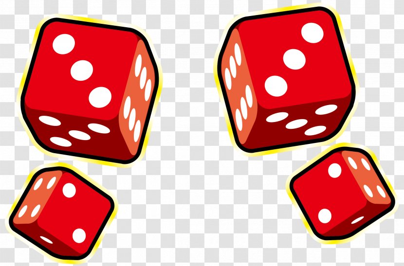 Dice Game - Recreation - Red Creative Three-dimensional Transparent PNG