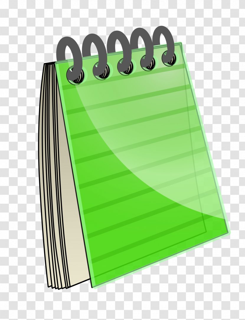 Paper Notebook Laptop Clip Art - Green Transparent PNG