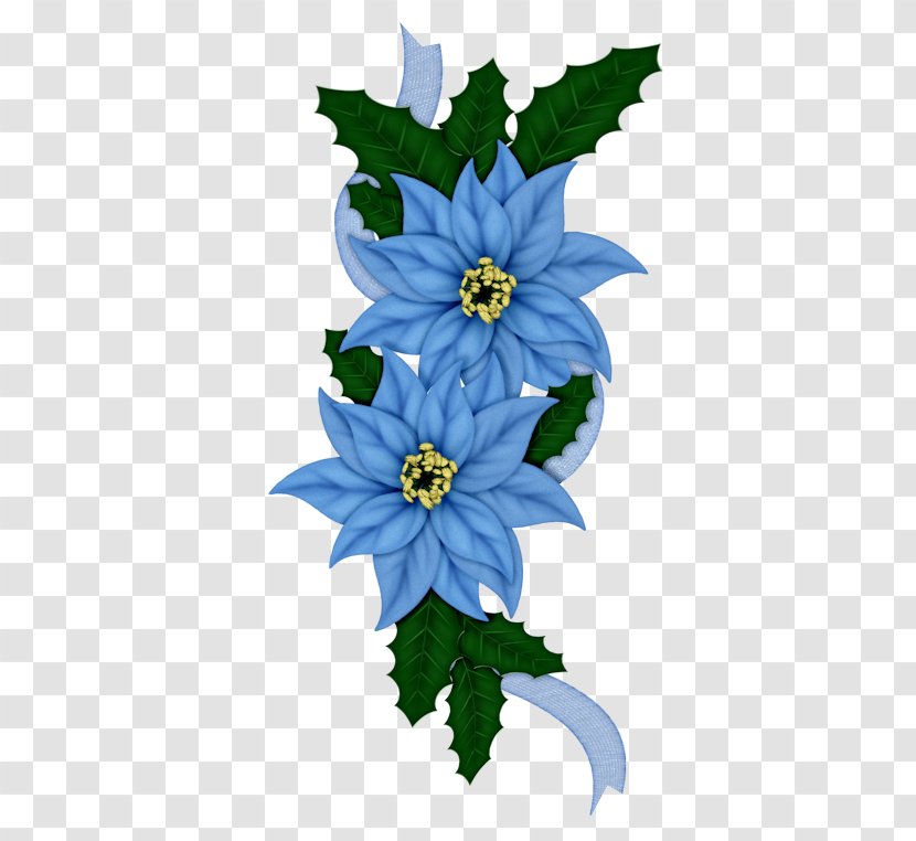 Christmas Graphics Clip Art Poinsettia Day - Flower - Get Blue 1 Transparent PNG