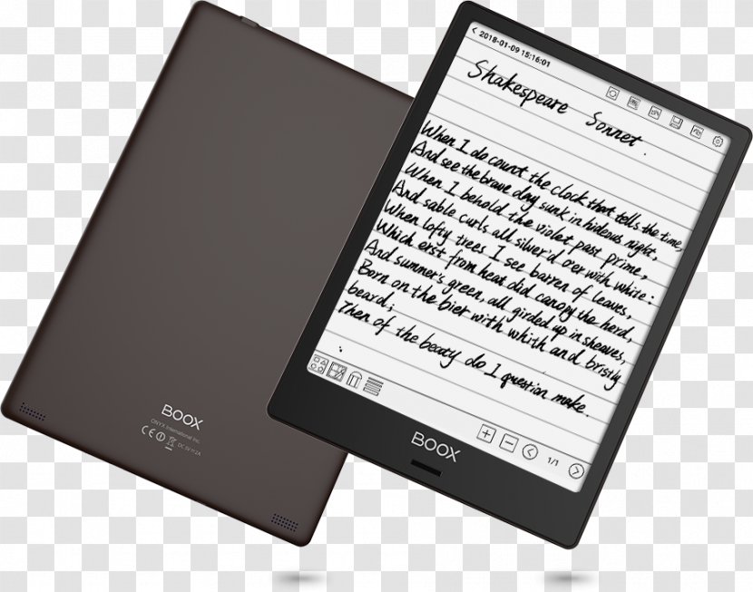 Comparison Of E-readers Boox Sony Reader E-book - Wacom - Android Transparent PNG