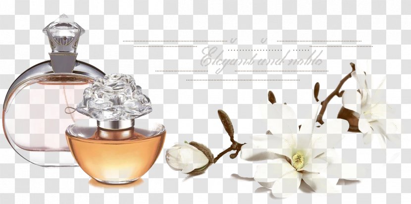 Perfume Bottles Designer - Software - And White Flowers Transparent PNG