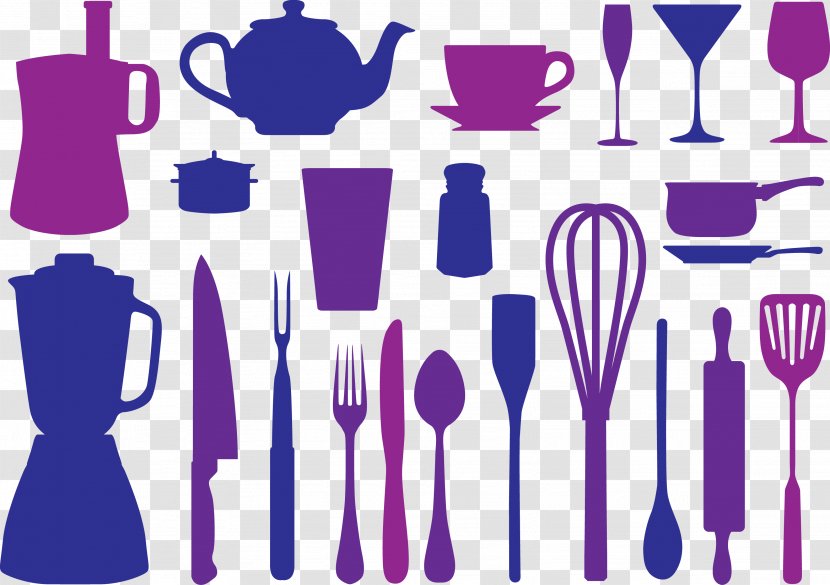 Knife Kitchen Cabinet Utensil - Magenta - Western Utensils Silhouette Vector. Transparent PNG