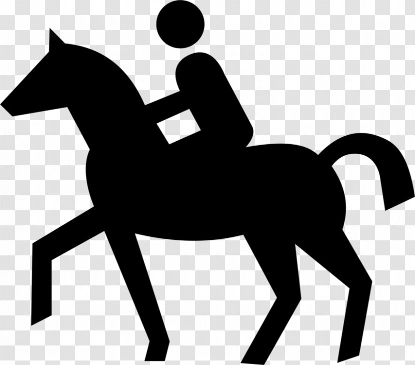 Horse Cartoon - Silhouette - Dressage Mare Transparent PNG