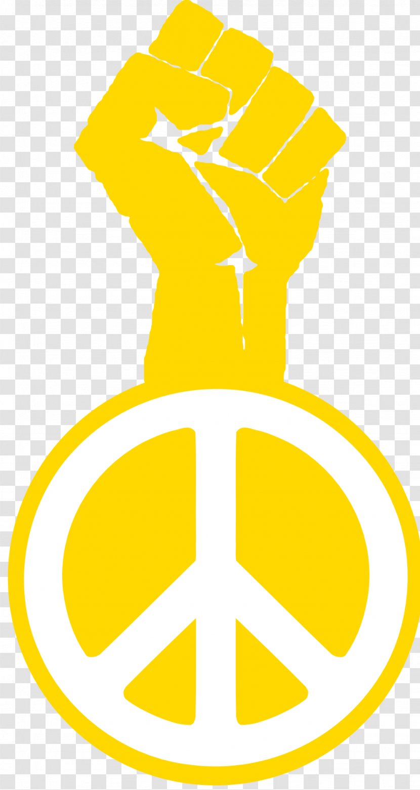 Raised Fist Peace Symbols Clip Art - Symbol Transparent PNG