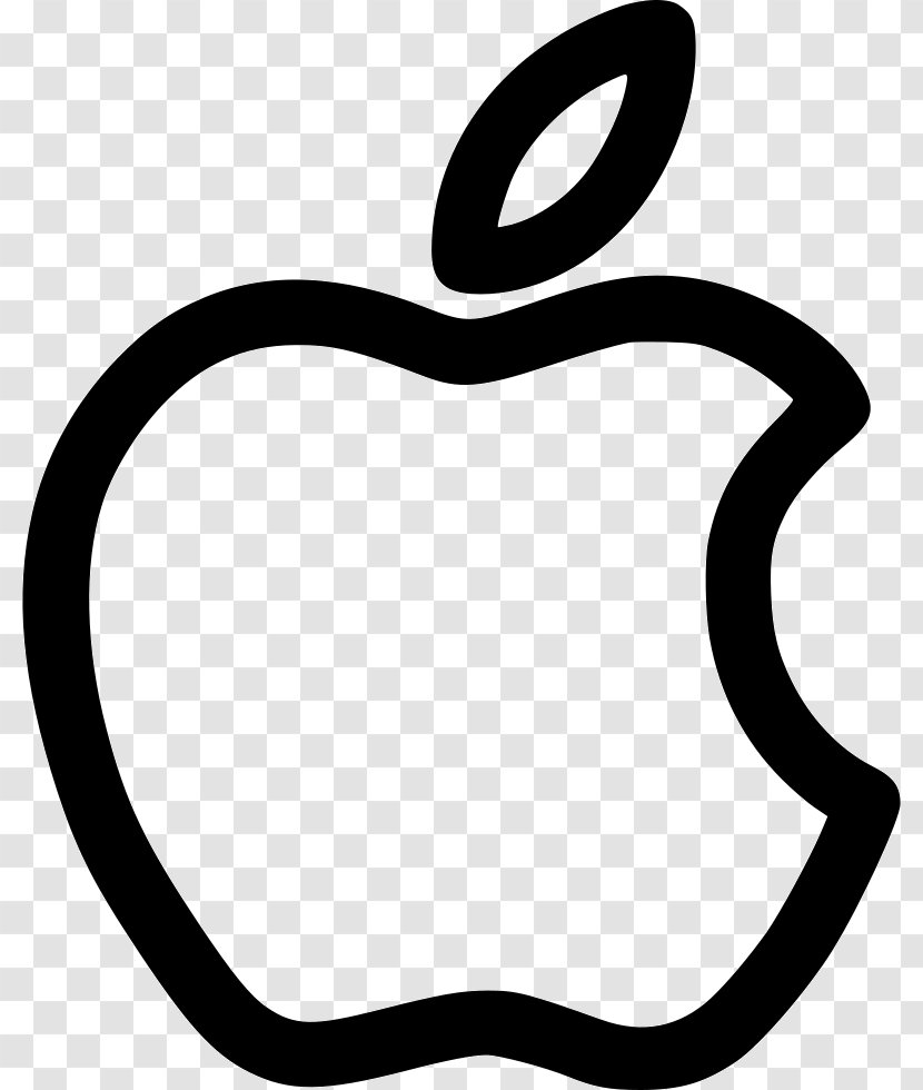 Drawing Apple Logo MacBook Clip Art - Black And White Transparent PNG
