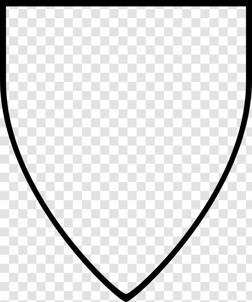 White Heart Black Pattern - Symmetry - Shield Template Transparent PNG