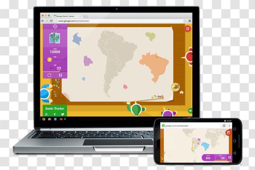 Laptop Google Santa Tracker Chromebook Pixel Claus - Computer Monitor - NORAD Tracks Transparent PNG