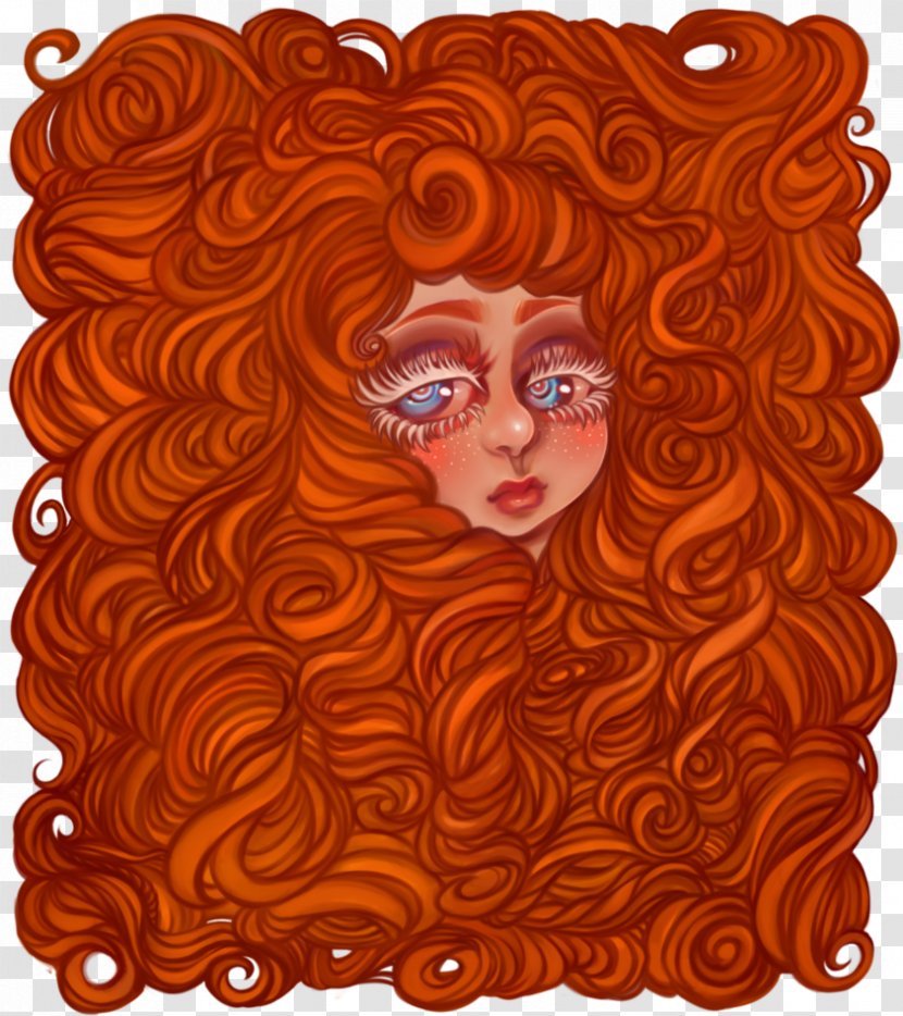 Red Hair Coloring Long Art - Merida Transparent PNG