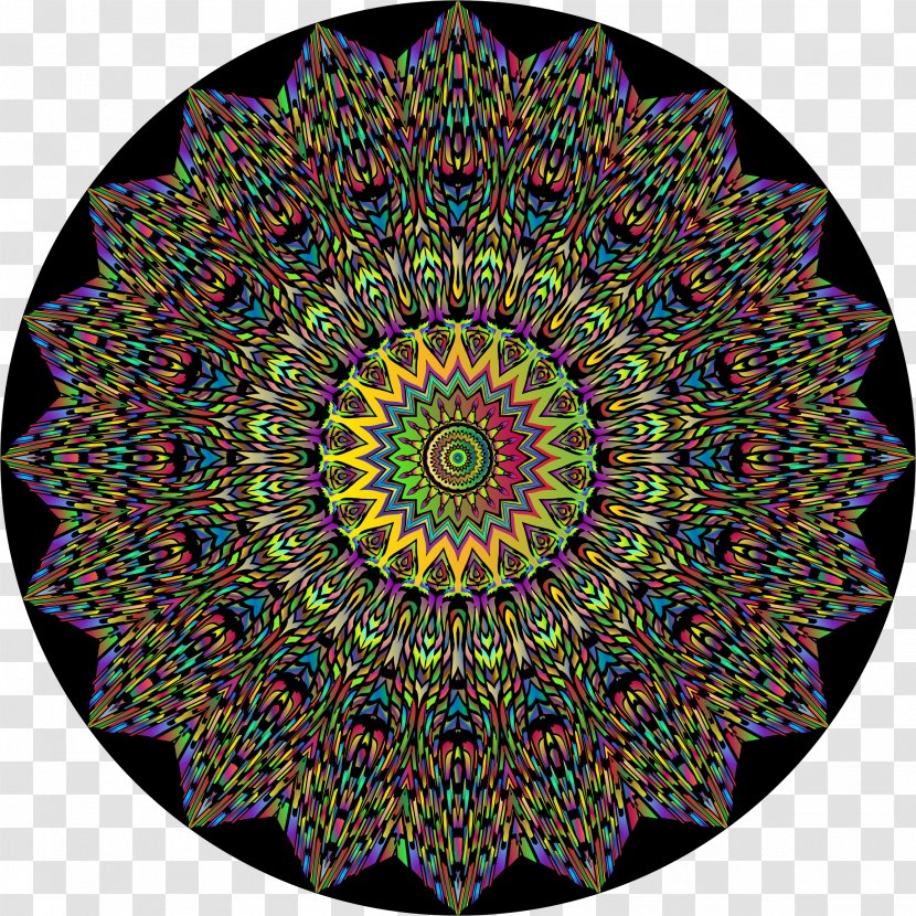 Mandala Psychedelic Art Psychedelia - Window Transparent PNG