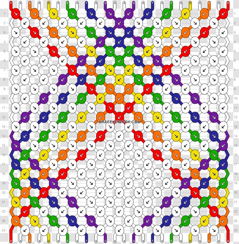 Friendship Bracelet Rainbow Loom Pattern - Text Transparent PNG
