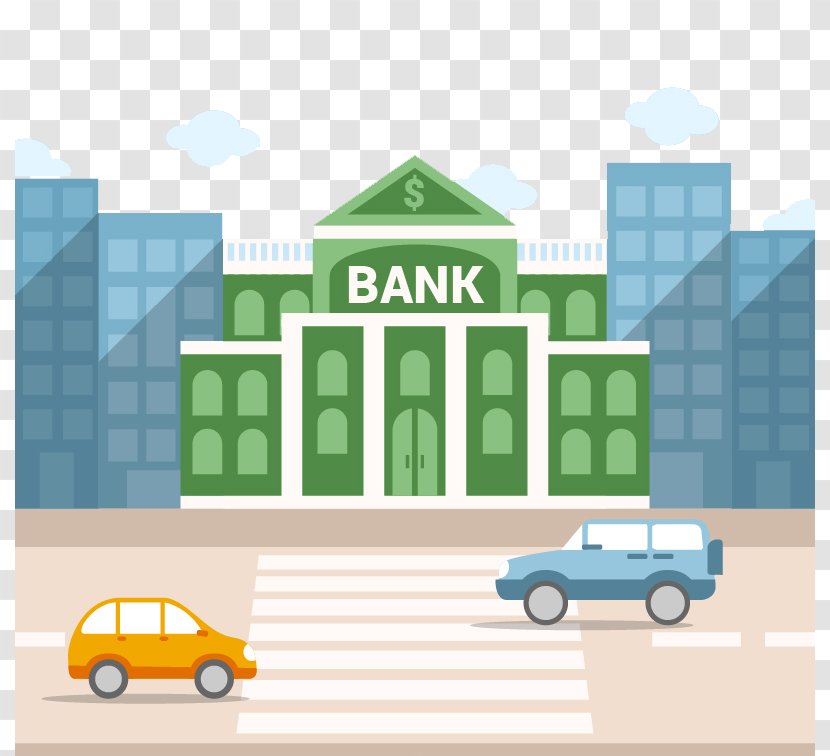 Bank Building Financial Technology Finance - Money - Street Vector Transparent PNG