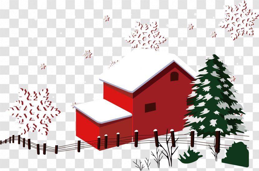 Christmas Snow Winter House - Season - Warm Material Transparent PNG