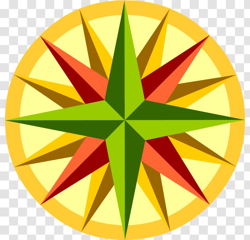 Compass Rose - Yellow Sewing Transparent PNG