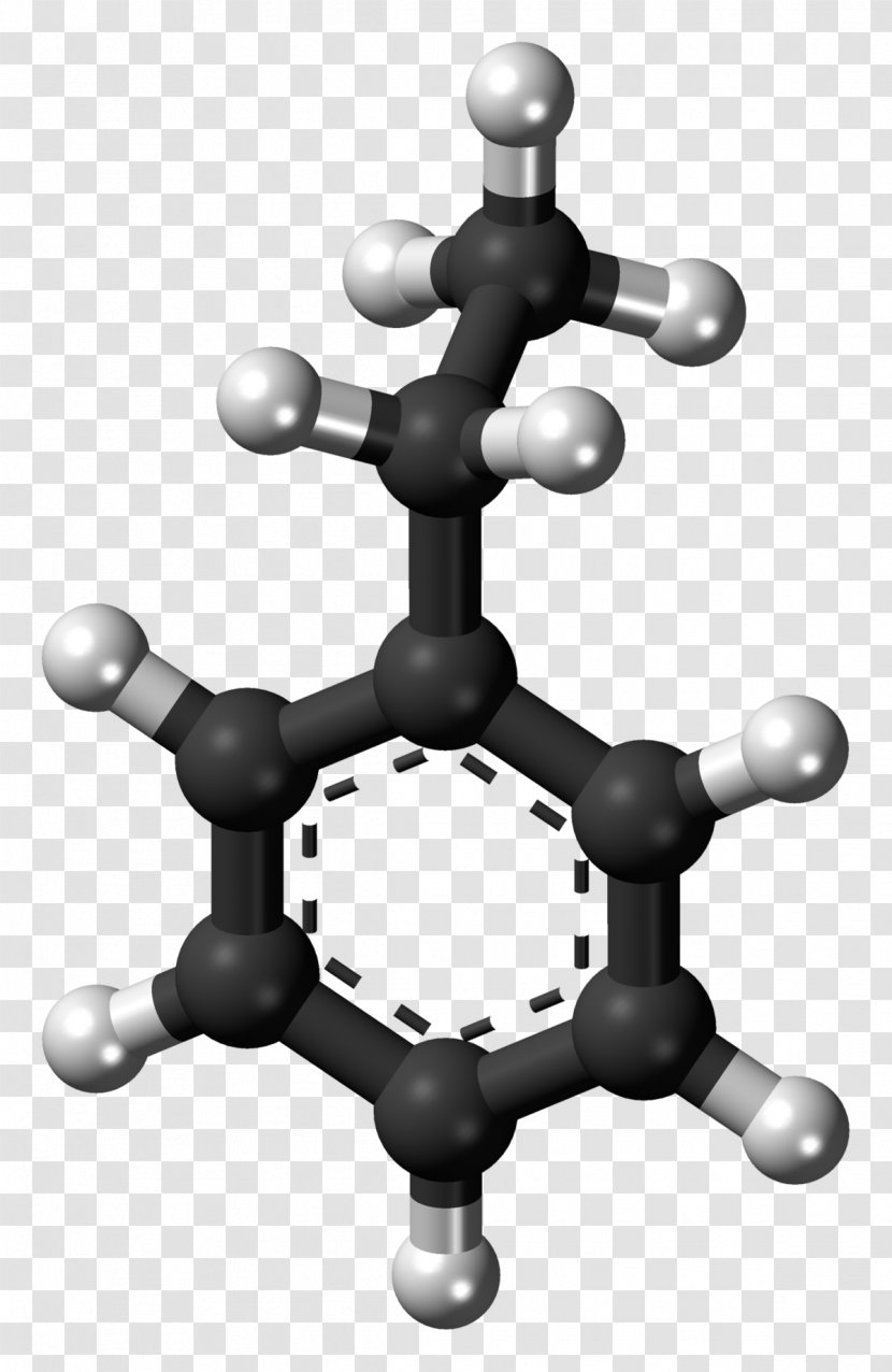 Ethylbenzene Molecule Isomer Cumene - Watercolor - Silhouette Transparent PNG