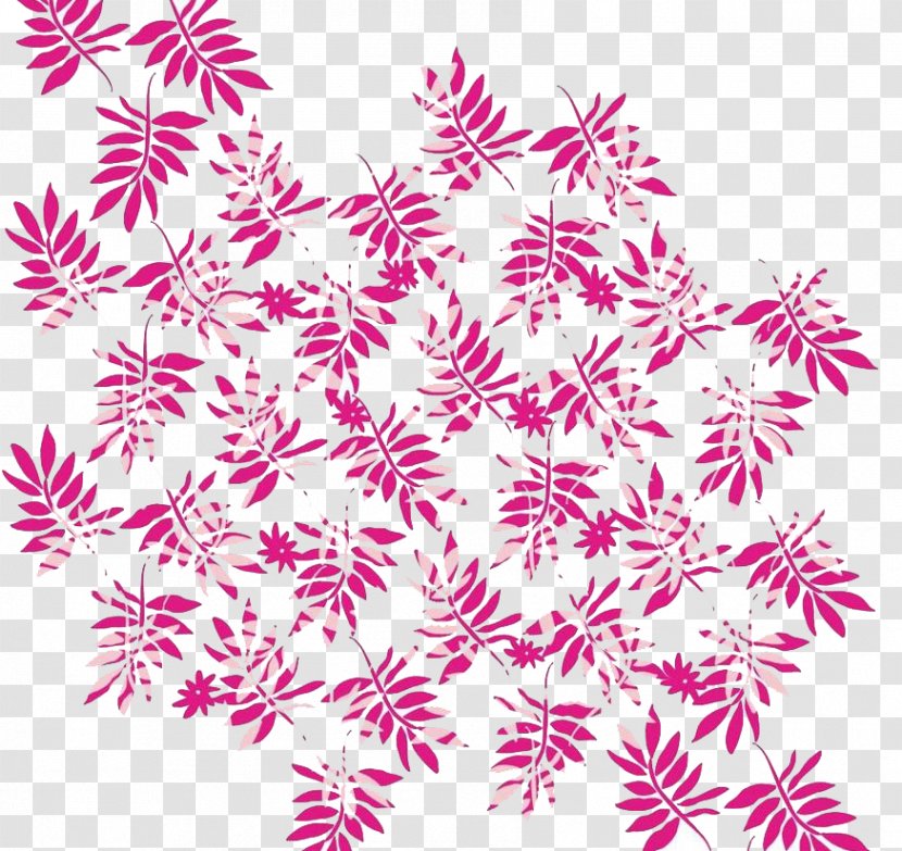 Leaf Illustration - Floral Design - Pink Leaves Transparent PNG