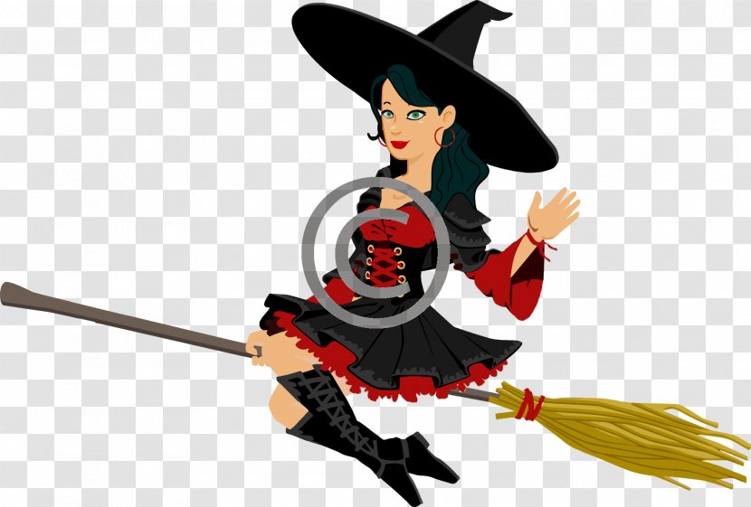 Witchcraft Flying Witch Drawing Broom Clip Art - Household Cleaning Supply Transparent PNG