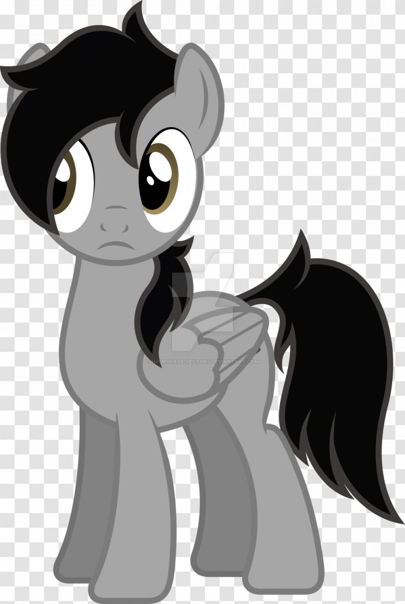 Whiskers Cat DeviantArt Pony - Black - Hourglass Sketch Transparent PNG