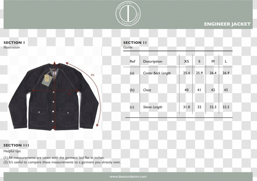 Jacket Selvage Denim Coat Indigo Dye - Brand Transparent PNG