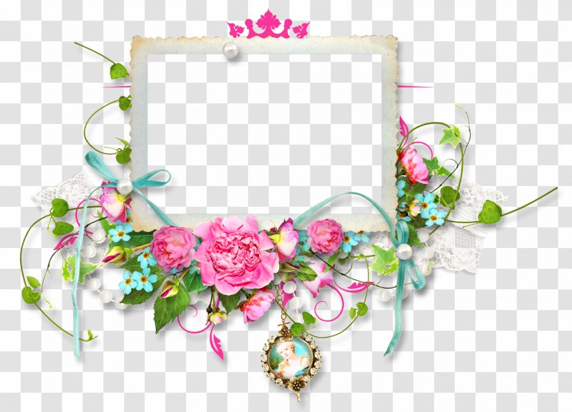 Flower Picture Frames Clip Art - Round Frame Transparent PNG