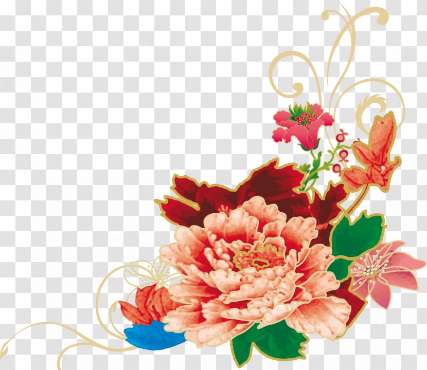 Mooncake Mid-Autumn Festival Traditional Chinese Holidays - Floristry - In October Peony Flowers Transparent PNG