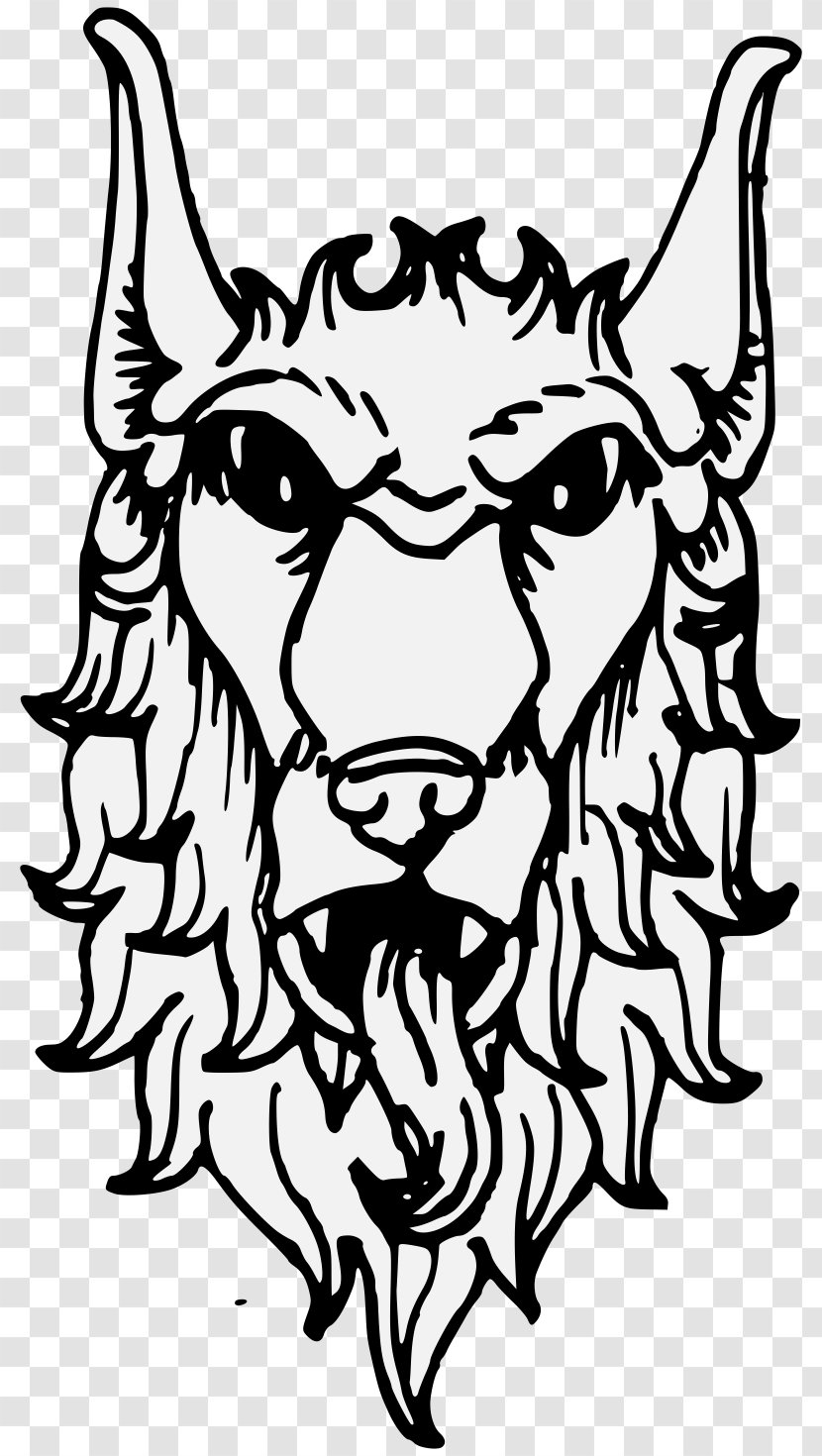 Clip Art Vector Graphics Drawing Illustration - Line - Heraldry Wolf Transparent PNG