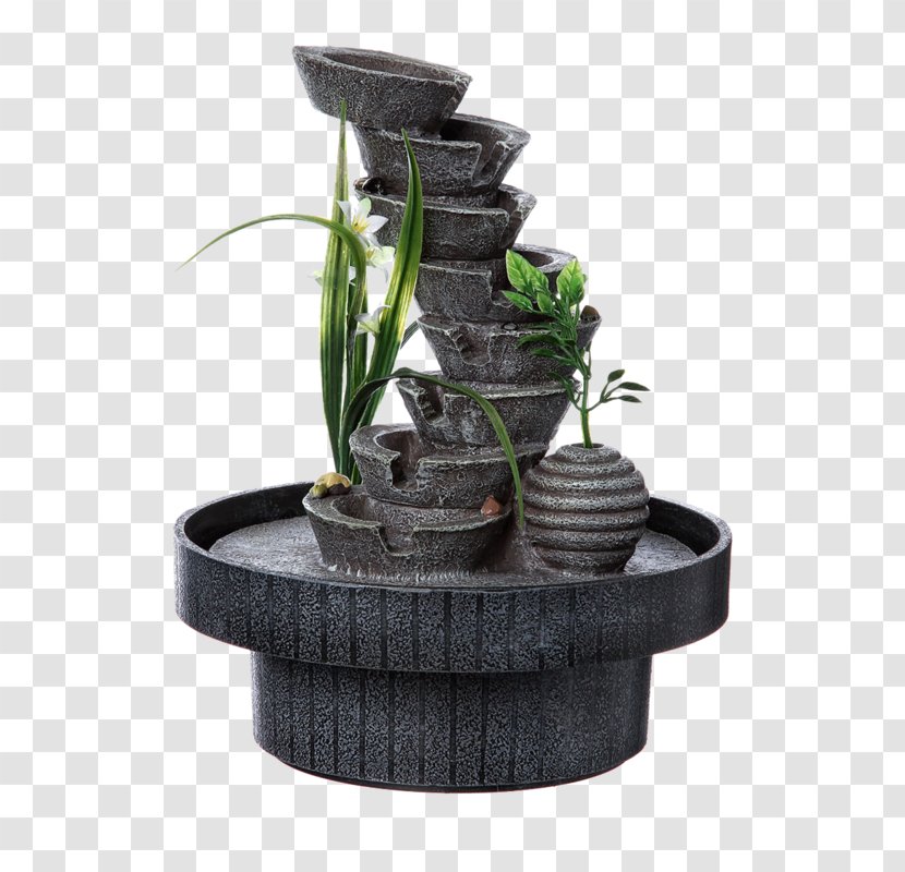 Garden Fountain Flowerpot - Watering Cans - Zen Transparent PNG