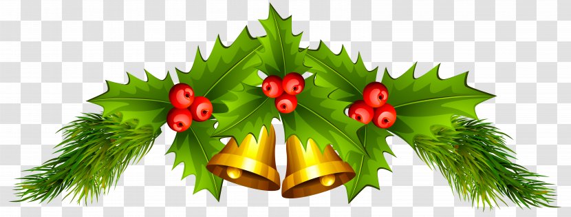 Christmas Decoration Santa Claus Jingle Bell Clip Art - Fir - Bells Image Transparent PNG