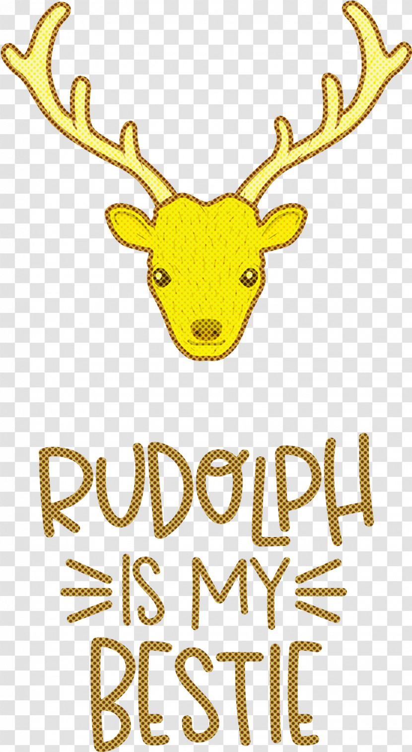 Rudolph Is My Bestie Rudolph Deer Transparent PNG