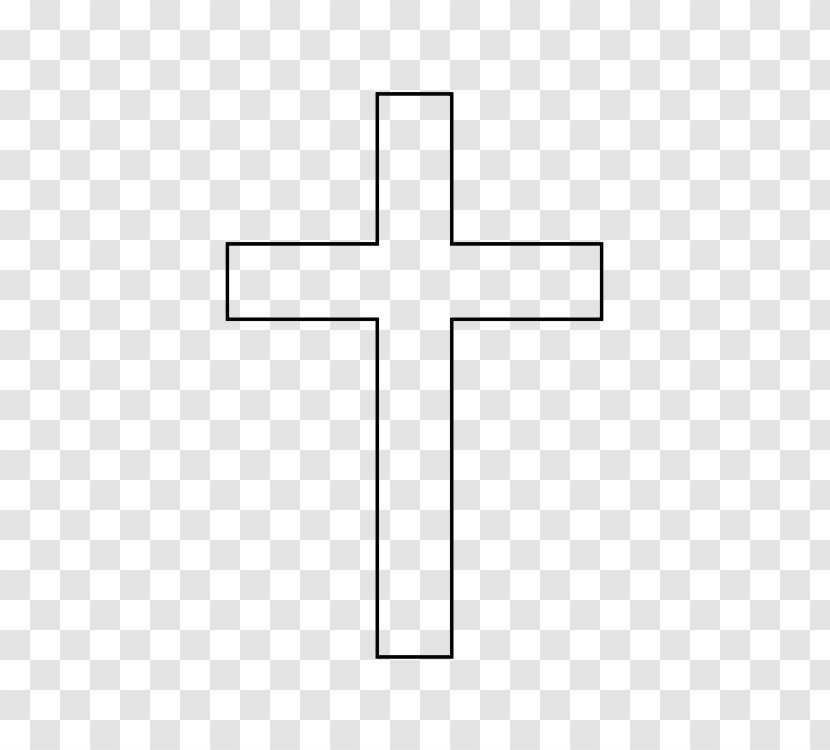 Christian Cross Symbol Outline Drawing Clip Art Transparent PNG