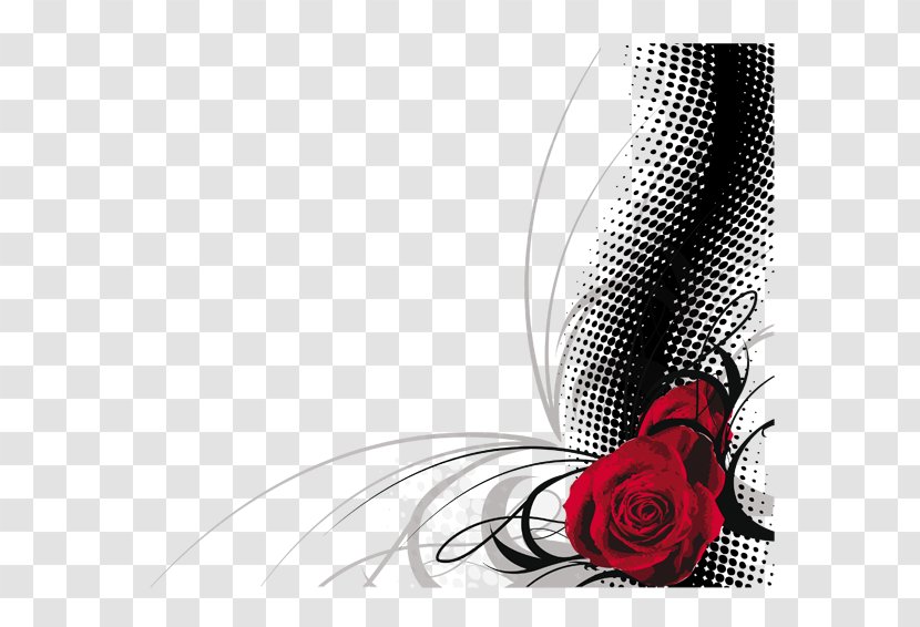 Rose Valentines Day Wallpaper - Text - Red Patterns On Black Transparent PNG