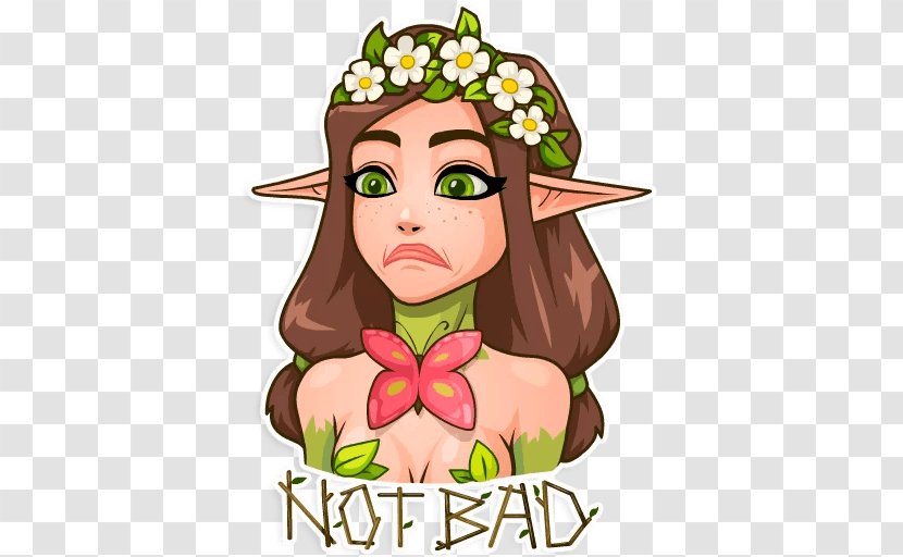 Telegram Sticker Nymph Clip Art - Flower - Too Bad Transparent PNG