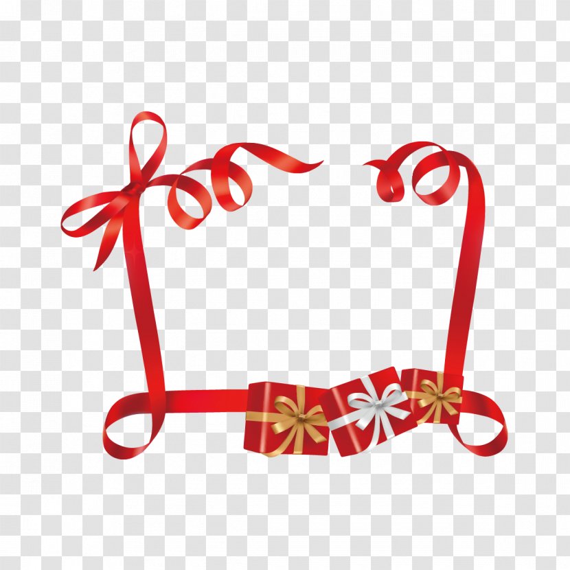 Red Ribbon Greeting Card Gift - And Gifts Transparent PNG