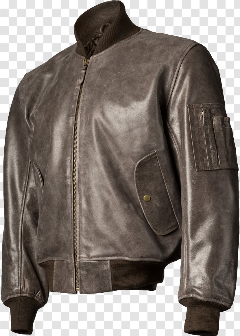 Leather Jacket Flight MA-1 Bomber - Material Transparent PNG