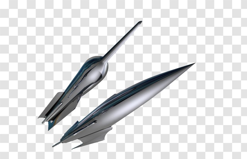 Spacecraft Rocket Drawing Illustration - Aerospace Engineering - Metallic Transparent PNG