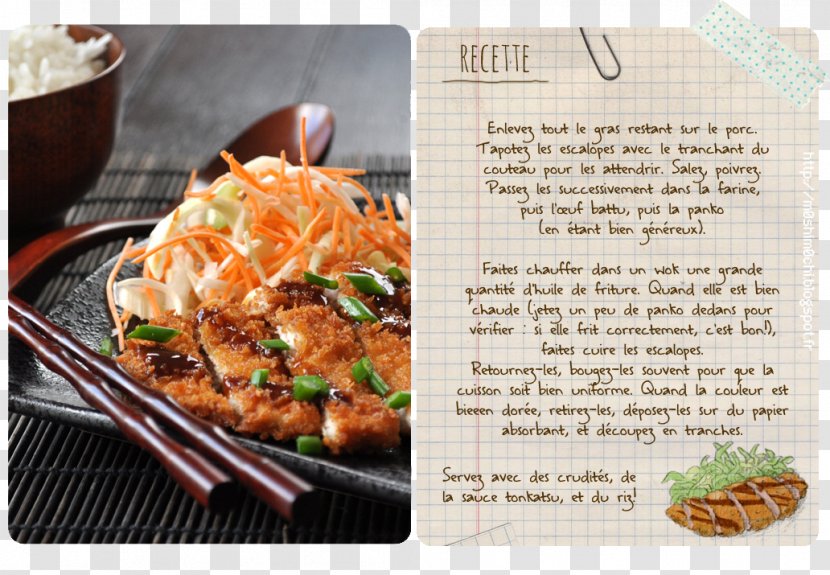Asian Cuisine Recipe Side Dish Meal Food - TONKATSU Transparent PNG
