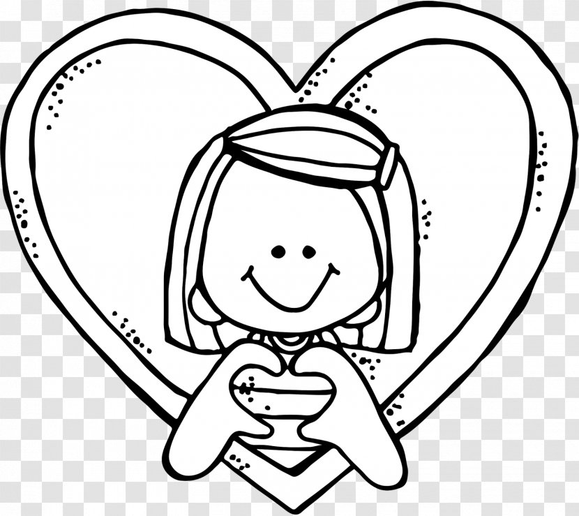 Black And White Drawing Line Art Clip - Heart - Jesus Hug Transparent PNG