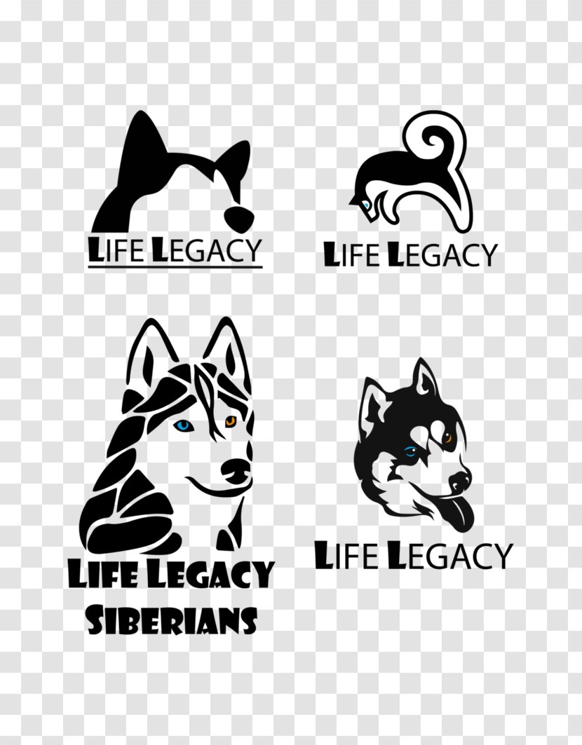 Cat Siberian Husky Logo Dog Breed Transparent PNG