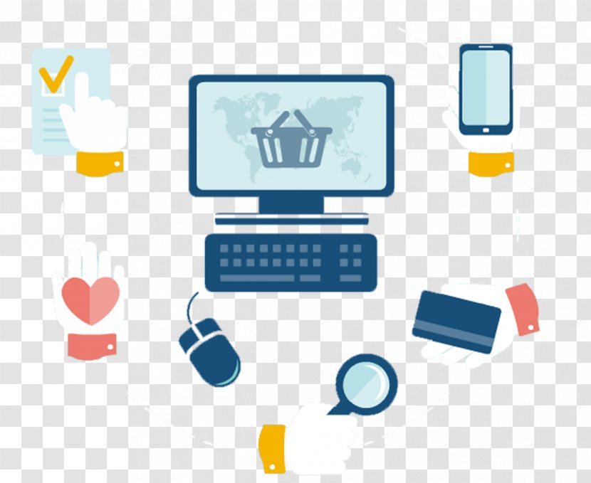 Digital Marketing Online Shopping E-commerce Flat Design - Computer Information Data Transparent PNG