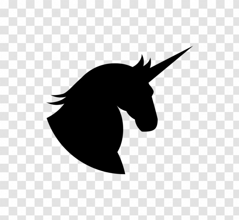 Unicorn Silhouette Clip Art - Wing - Black Transparent PNG