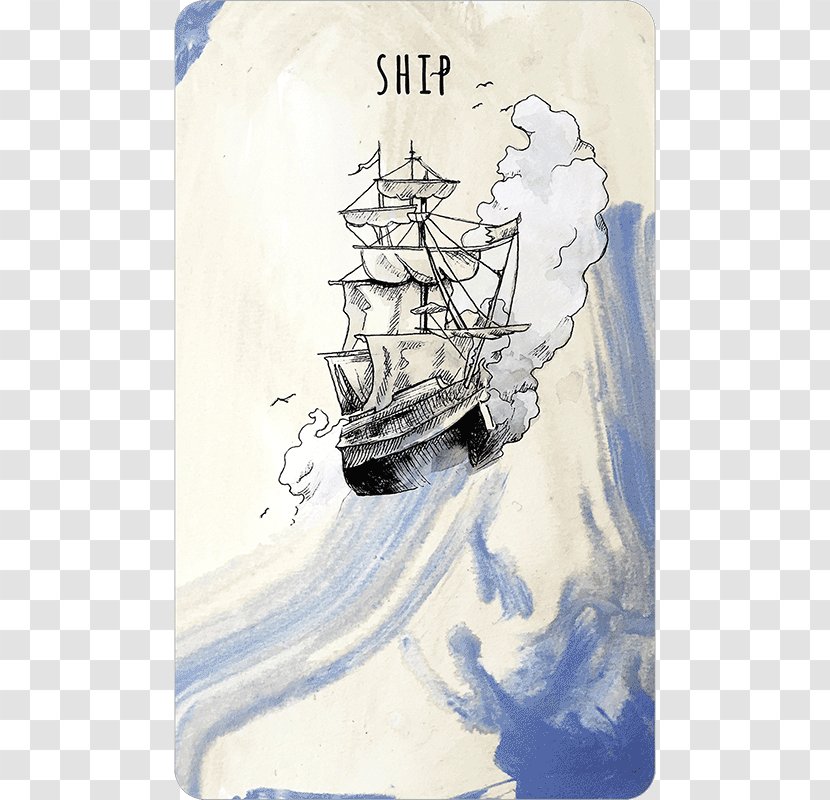 Scrying Watercolor Painting Playing Card Sketch - Stock Photography - Ink Boat Transparent PNG
