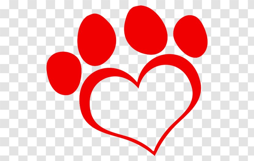 Dog Paw Clip Art - Silhouette - Valentines Day Gift Transparent PNG