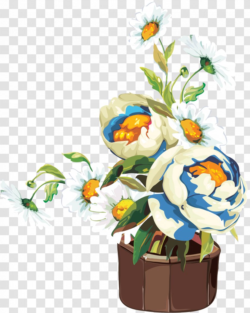 Flowerpot Clip Art - Rose Order - Floral Design Watercolor Painting Flower Transparent PNG