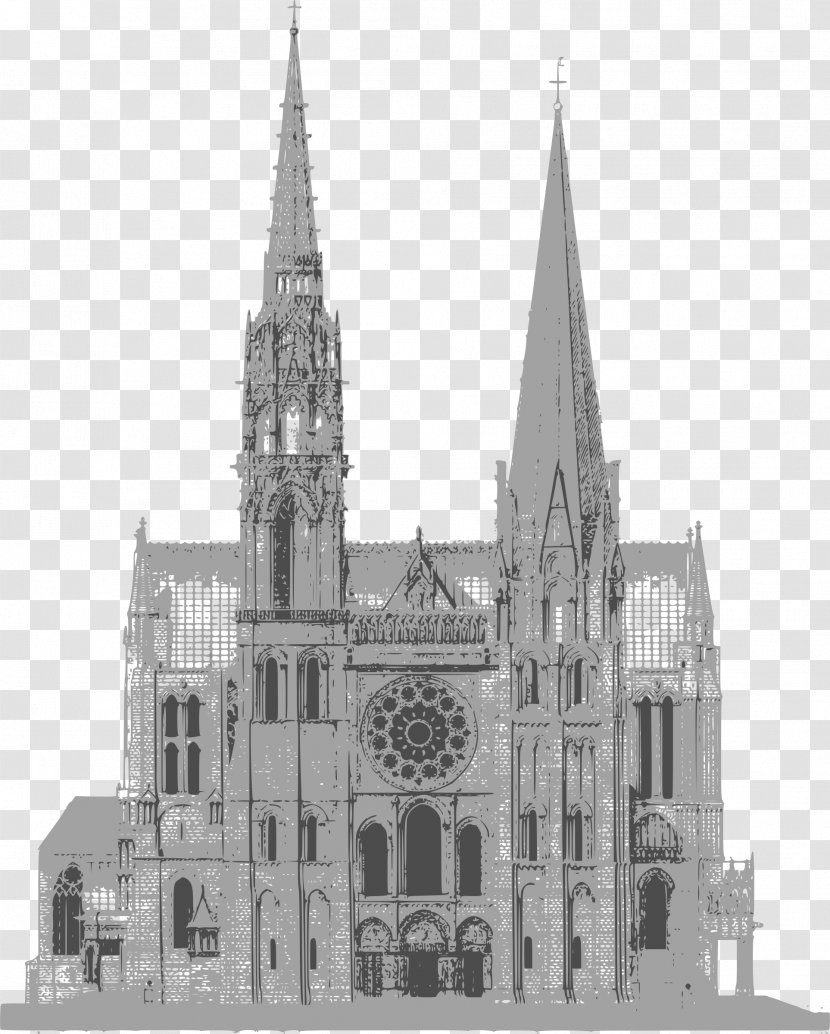 Chartres Cathedral Gothic Architecture Reims Medieval Transparent PNG