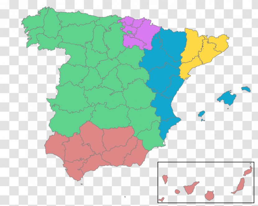 Spain Vector Graphics Royalty-free Illustration Map - Area Transparent PNG