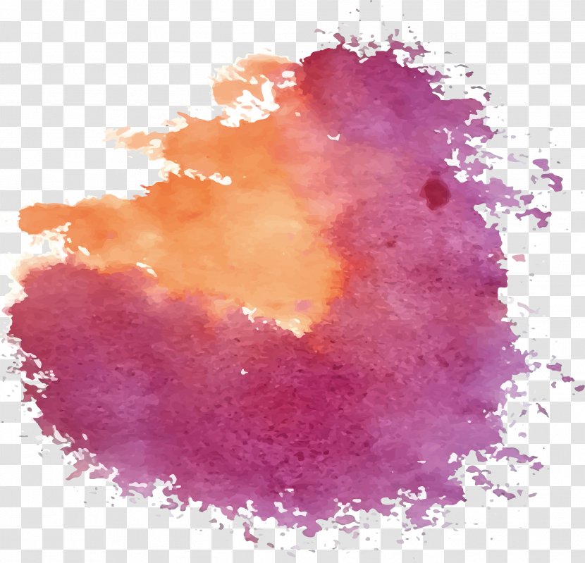 Pink, Orange, Watercolor, Halo - Texture - Magenta Transparent PNG